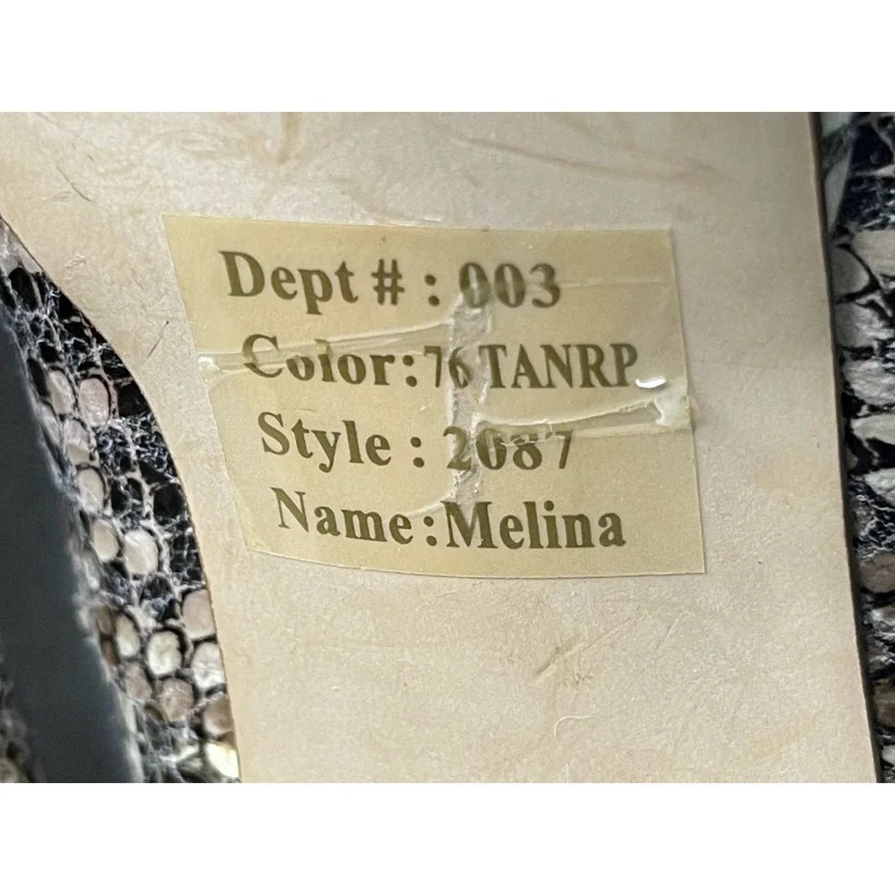Bakers Womens Melina Platform High Heel Pumps‎ Tan Reptile Snakeskin Size 7